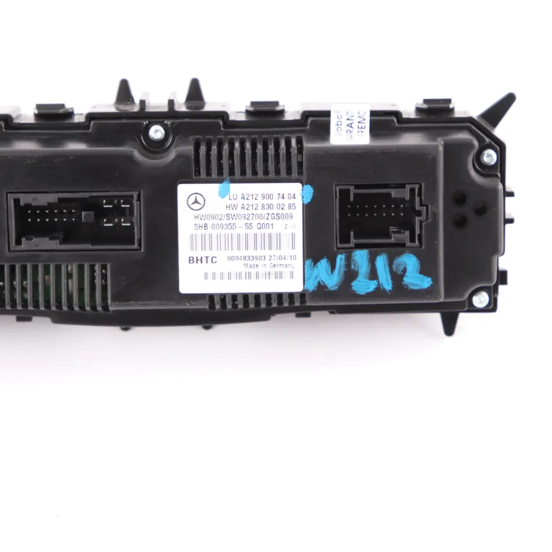 Mercedes W212 Air Conditioning Unit Climate Control Switch Panel - SKU A2129007404 - Part number A2129007404