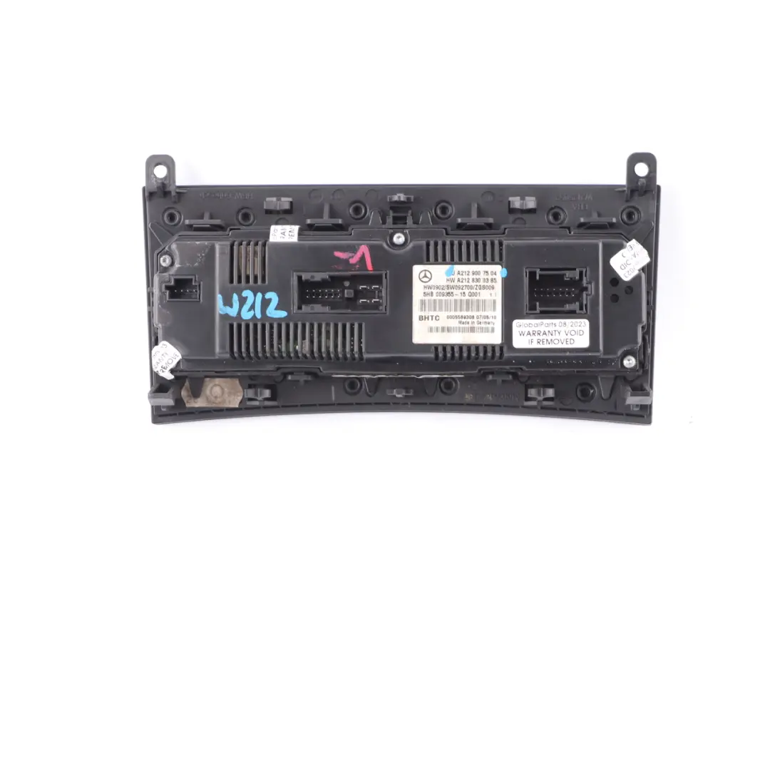 Conditioning Panel Automatic Heater A/C Control to Mercedes W212 Air with Part number A2129007504 Mercedes W212 Air Conditioning Panel Automatic Heater A/C Control - SKU A2129007504-1 - Part number A2129007504