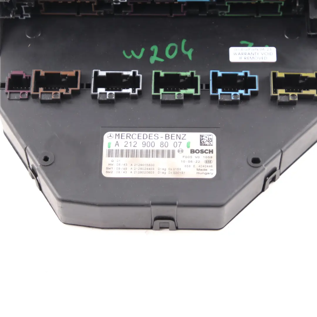 SAM Módulo Caja De Fusibles Relé Unidad De Control para Mercedes W204 con número de pieza A2129008007 Mercedes W204 SAM Módulo Caja De Fusibles Relé Unidad De Control - SKU A2129008007 - Número de pieza A2129008007