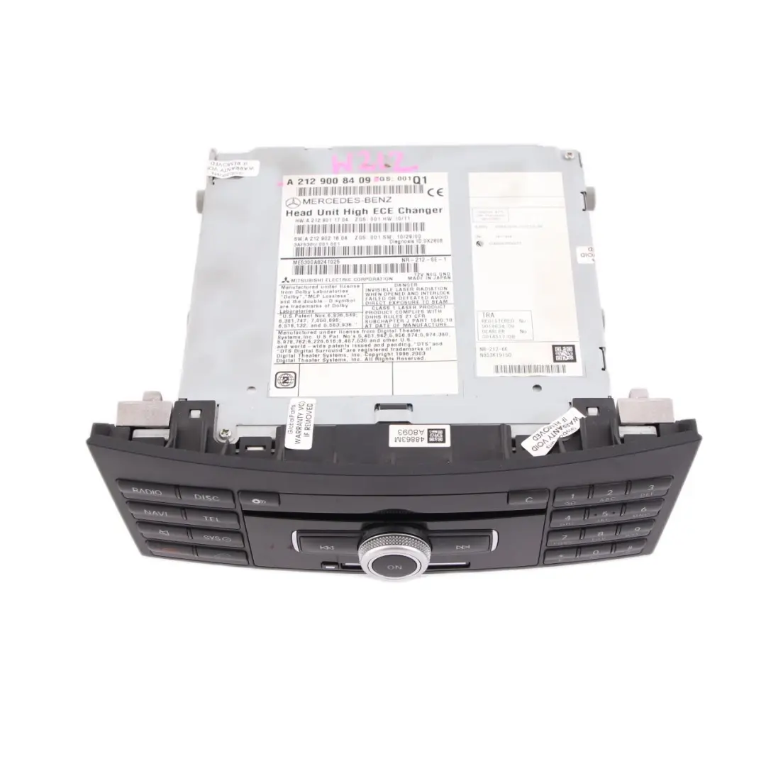 Radio Head Unit Mercedes W212 Comand Navi CD Player Control Unit to with Part number A2129008409 Radio Head Unit Mercedes W212 Comand Navi CD Player Control Unit - SKU A2129008409 - Part number A2129008409