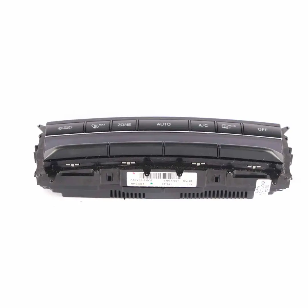 Mercedes W212 Air Conditioning Unit Climate Control Switch Panel - SKU A2129008608 - Part number A2129008608