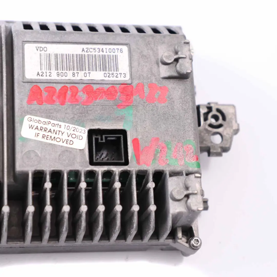 Mercedes W212 Display Screen Multifunction Dashboard Control Unit - SKU A2129008707 - Part number A2129008707