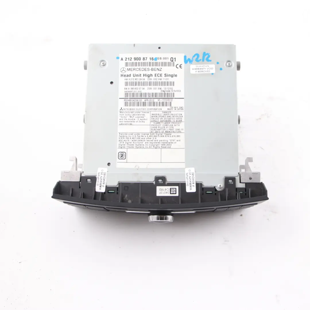 Radio Head Unit Mercedes W212 COMAND Navi CD DVD Player Navigation to with Part number A2129008716 Radio Head Unit Mercedes W212 COMAND Navi CD DVD Player Navigation - SKU A2129008716 - Part number A2129008716