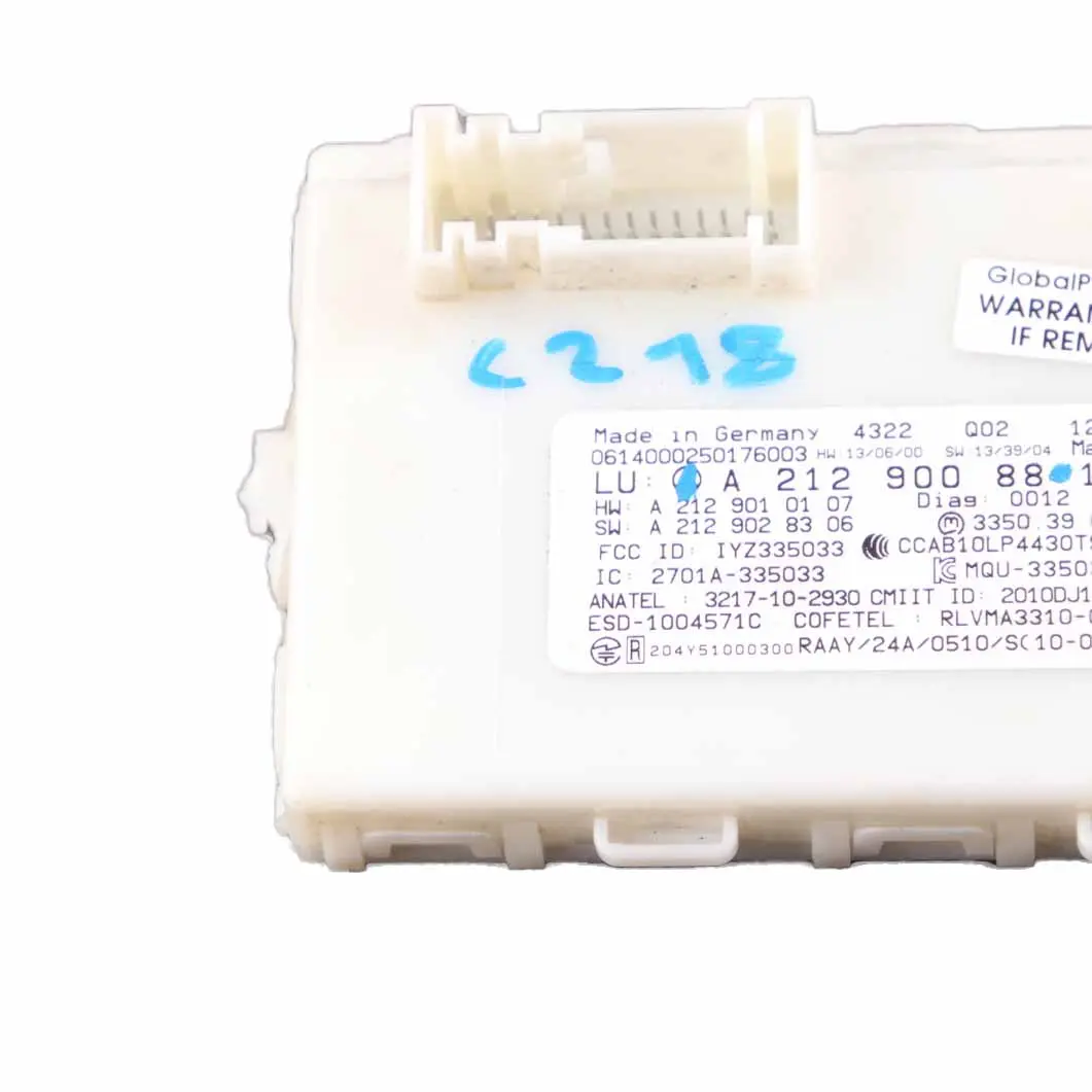  Keyless Go Module Mercedes W207 W212 W218 ECU Contrôleur de serrure de porte - SKU A2129008818 - Numéro de pièce A2129008818