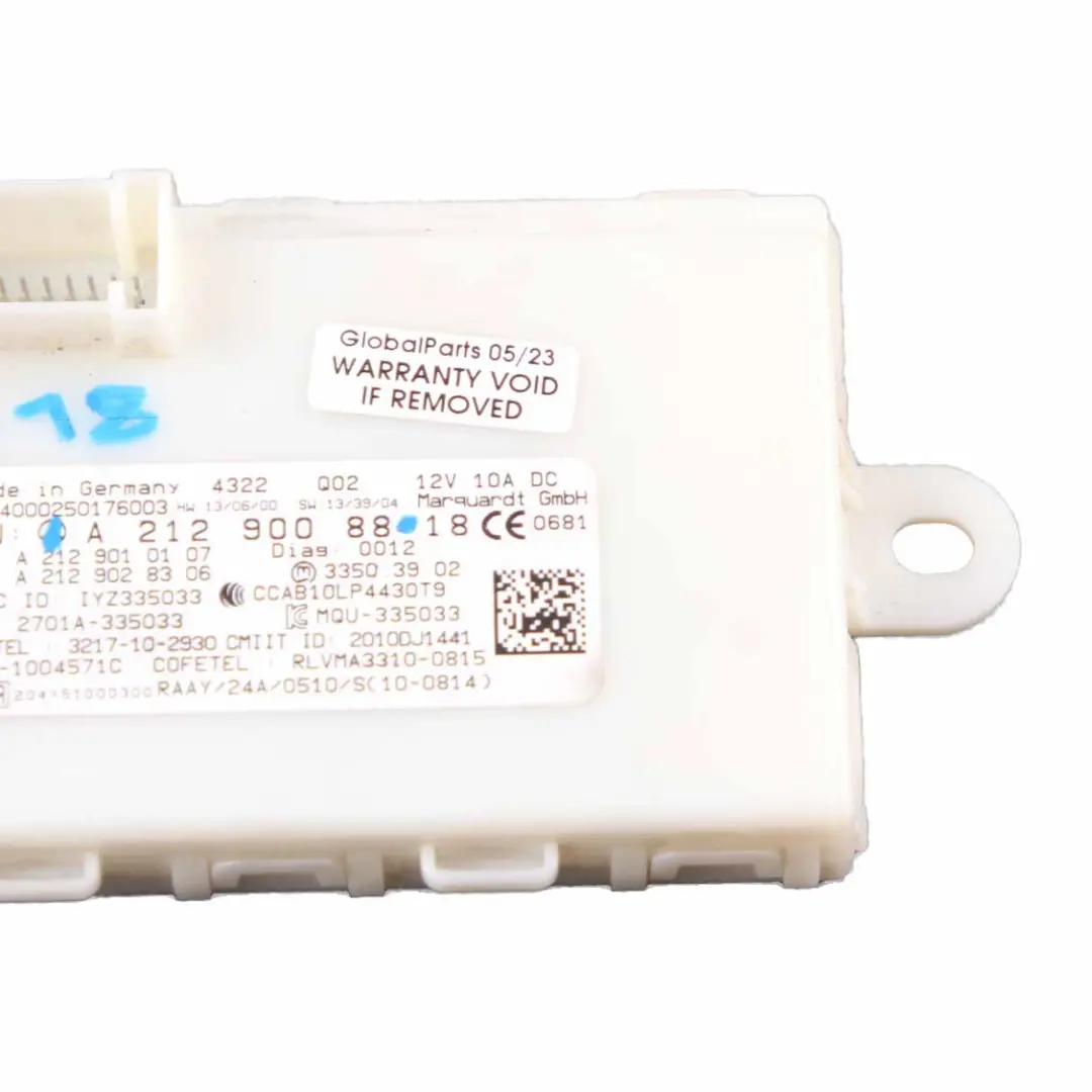 Modulo Keyless Go Mercedes W207 W212 W218 ECU Unità di controllo della serratura per con numero di parte A2129008818 Modulo Keyless Go Mercedes W207 W212 W218 ECU Unità di controllo della serratura - SKU A2129008818 - Numero di parte A2129008818