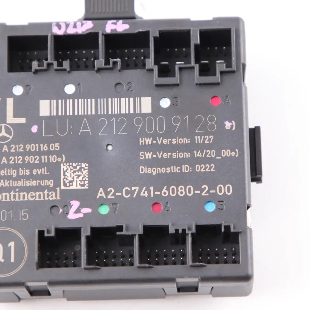  Módulo puerta Mercedes W207 W212 CLS W218 Unidad control delantera - SKU A2129009128 - Número de pieza A2129009128
