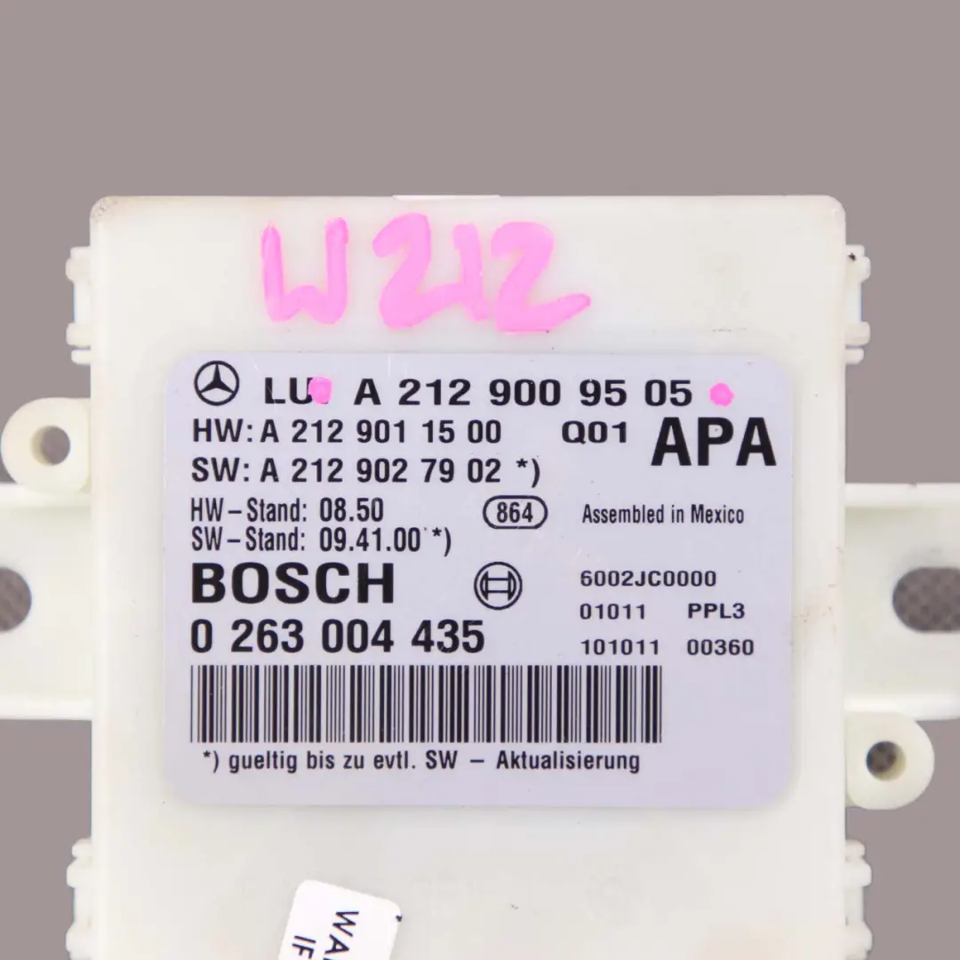 PDC Parkdistanz-Steuergerät Modul Sensor für Mercedes W212 mit Teilenummer A2129009505 Mercedes W212 PDC Parkdistanz-Steuergerät Modul Sensor - SKU A2129002813 - Teilenummer A2129009505
