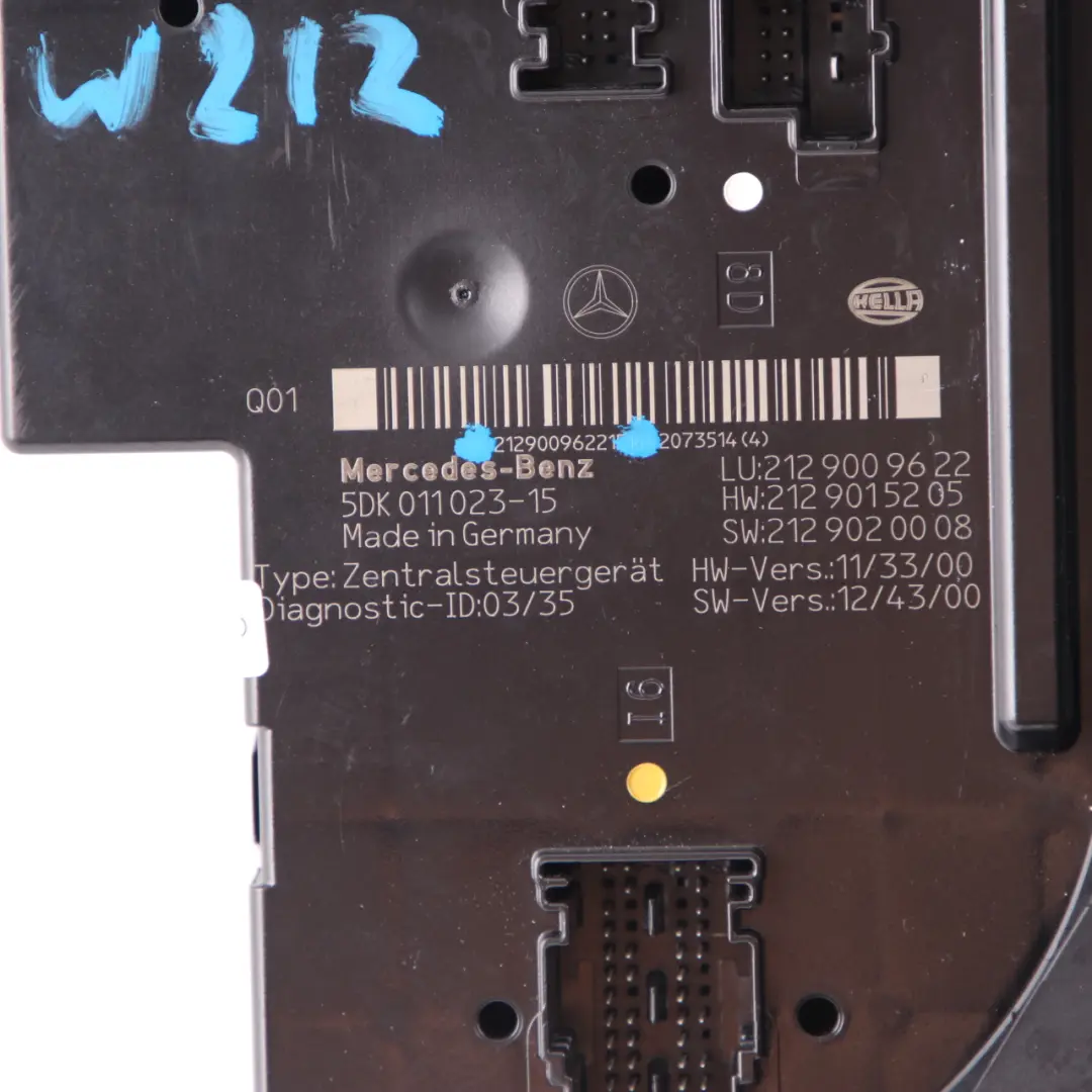 Scatola Fusibili Relè Unità SAM Posteriore Modulo per Mercedes W212 con numero di parte A2129009622 Mercedes W212 Scatola Fusibili Relè Unità SAM Posteriore Modulo - SKU A2129009622 - Numero di parte A2129009622