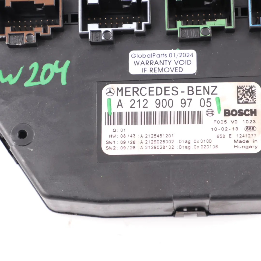 Mercedes W204 W212 Sicherungs Kasten Relais Steuergerät SAM Modul - SKU A2129009705 - Teilenummer A2129009705