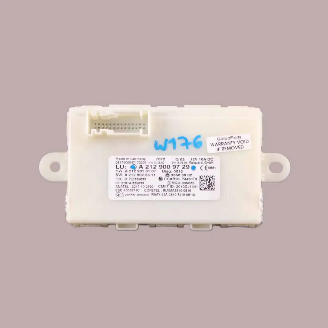 W207 W212 Modulo Blocco Porta Senza Chiave Unità ECU per Mercedes W176 con numero di parte A2129009729 Mercedes W176 W207 W212 Modulo Blocco Porta Senza Chiave Unità ECU - SKU A2129009729 - Numero di parte A2129009729