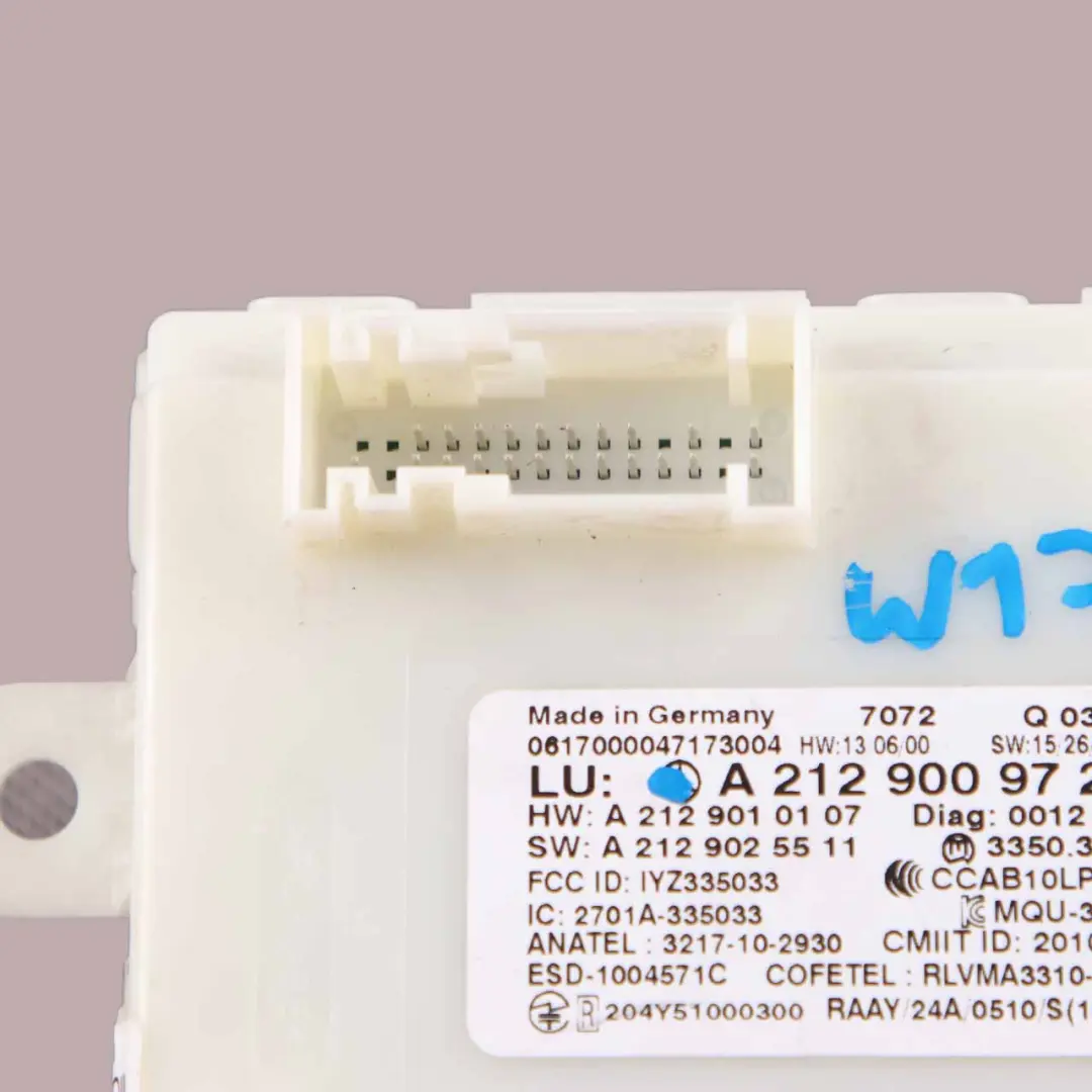  Keyless Module Mercedes W176 W207 W212 ECU Door Lock Control Unit - SKU A2129009729 - Part number A2129009729