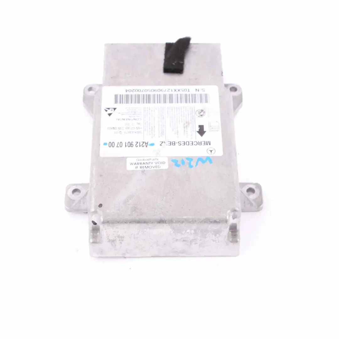 ECU Steuergerät Sensor Modul Airbag für Mercedes W212 mit Teilenummer A2129010700 Mercedes W212 ECU Steuergerät Sensor Modul Airbag - SKU A2129010700 - Teilenummer A2129010700