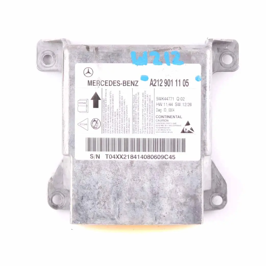 Mercedes W212 Air Bag Control Unit ECU AirBag Sensor Module A2129011105
