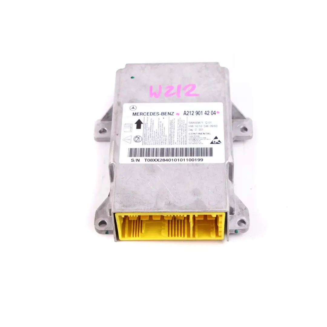Mercedes-Benz W212 ECU Unita di Controllo Modulo Sensore Airbag per con numero di parte A2129014204 Mercedes-Benz W212 ECU Unita di Controllo Modulo Sensore Airbag - SKU A2129014204 - Numero di parte A2129014204