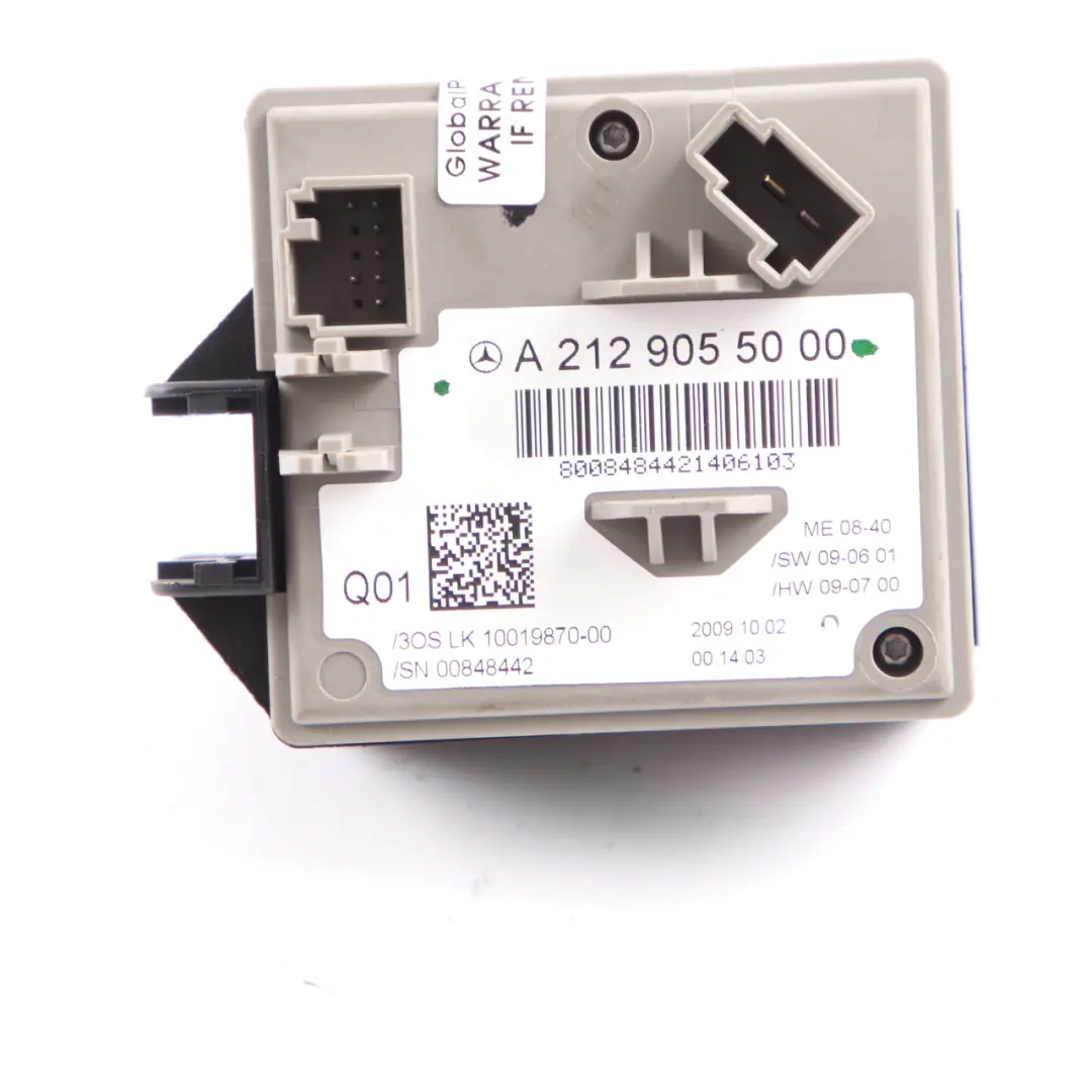 Mercedes W212 Key Reader Ignition Switch Lock Remote Control Unit - SKU A2129055000 - Part number A2129055000