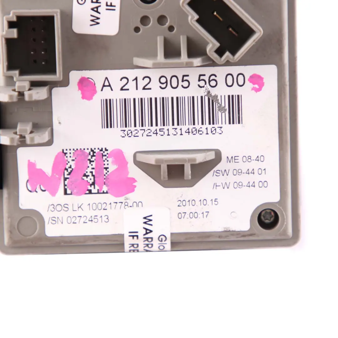 Commutateur d'allumage Mercedes W212 Module de contrôle pour à propos du numéro de pièce A2129055600 Commutateur d'allumage Mercedes W212 Module de contrôle - SKU A2129055600 - Numéro de pièce A2129055600