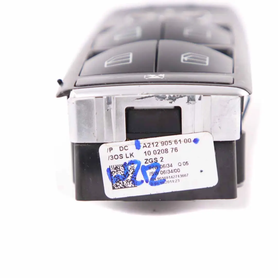 Mercedes W212 Interruptor Panel Elevalunas Lado Conductor Auto Dip - SKU A2129056100 - Número de pieza A2129056100