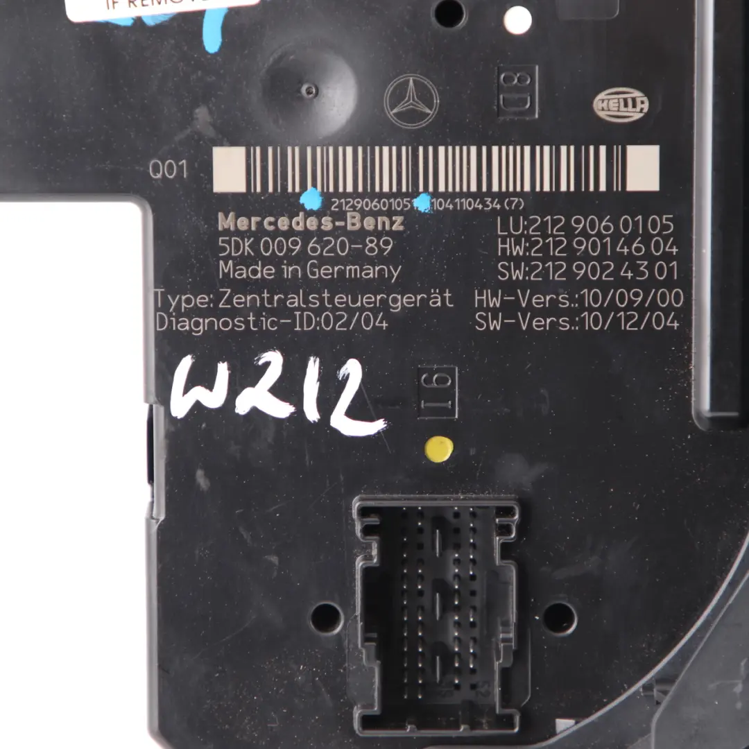 Mercedes W212 Boîte Fusibles Rear SAM Relay Control Unit Module - SKU A2129060105 - Numéro de pièce A2129060105