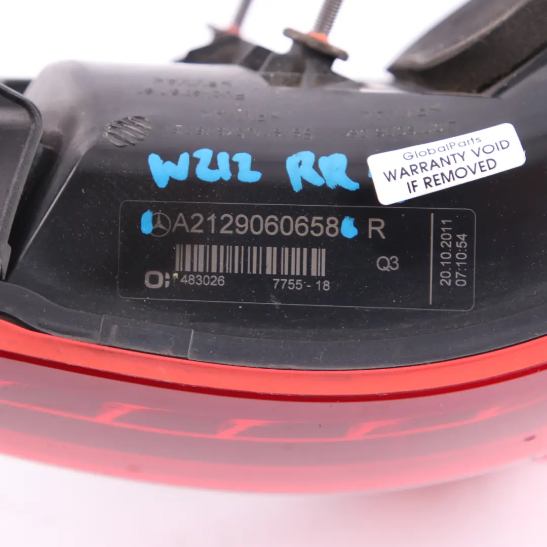 Lamp Mercedes W212 Saloon Right O/S Tail Light Side Panel to Rear with Part number A2129060658 Rear Lamp Mercedes W212 Saloon Right O/S Tail Light Side Panel - SKU A2129060658 - Part number A2129060658