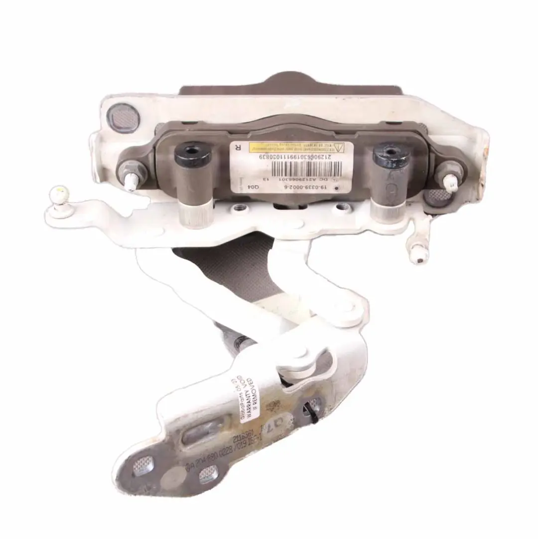  Bonnet Hinge Mercedes W204 W212 Right O/S Hood Pedestrian Protect Diamond White - SKU A2129066301-DWM - Part number A2129066301