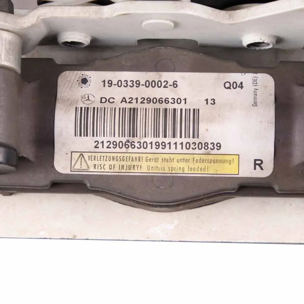  Bonnet Hinge Mercedes W204 W212 Right O/S Hood Pedestrian Protect Diamond White - SKU A2129066301-DWM - Part number A2129066301
