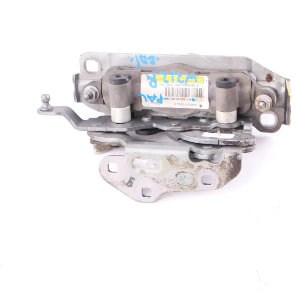 Bonnet Hinge Mercedes W204 W212 Right O/S Hood Pedestrian Protection Unit to with Part number A2129066301 Bonnet Hinge Mercedes W204 W212 Right O/S Hood Pedestrian Protection Unit - SKU A2129066301-PAL - Part number A2129066301