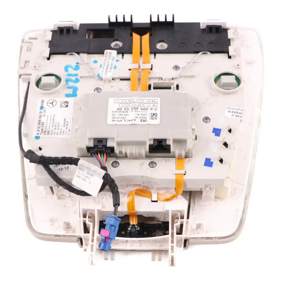 Luz Techo Interior Delantera Lectura Panel Beige para Mercedes W212 con número de pieza A2129066401 Mercedes W212 Luz Techo Interior Delantera Lectura Panel Beige - SKU A2129066401-2 - Número de pieza A2129066401