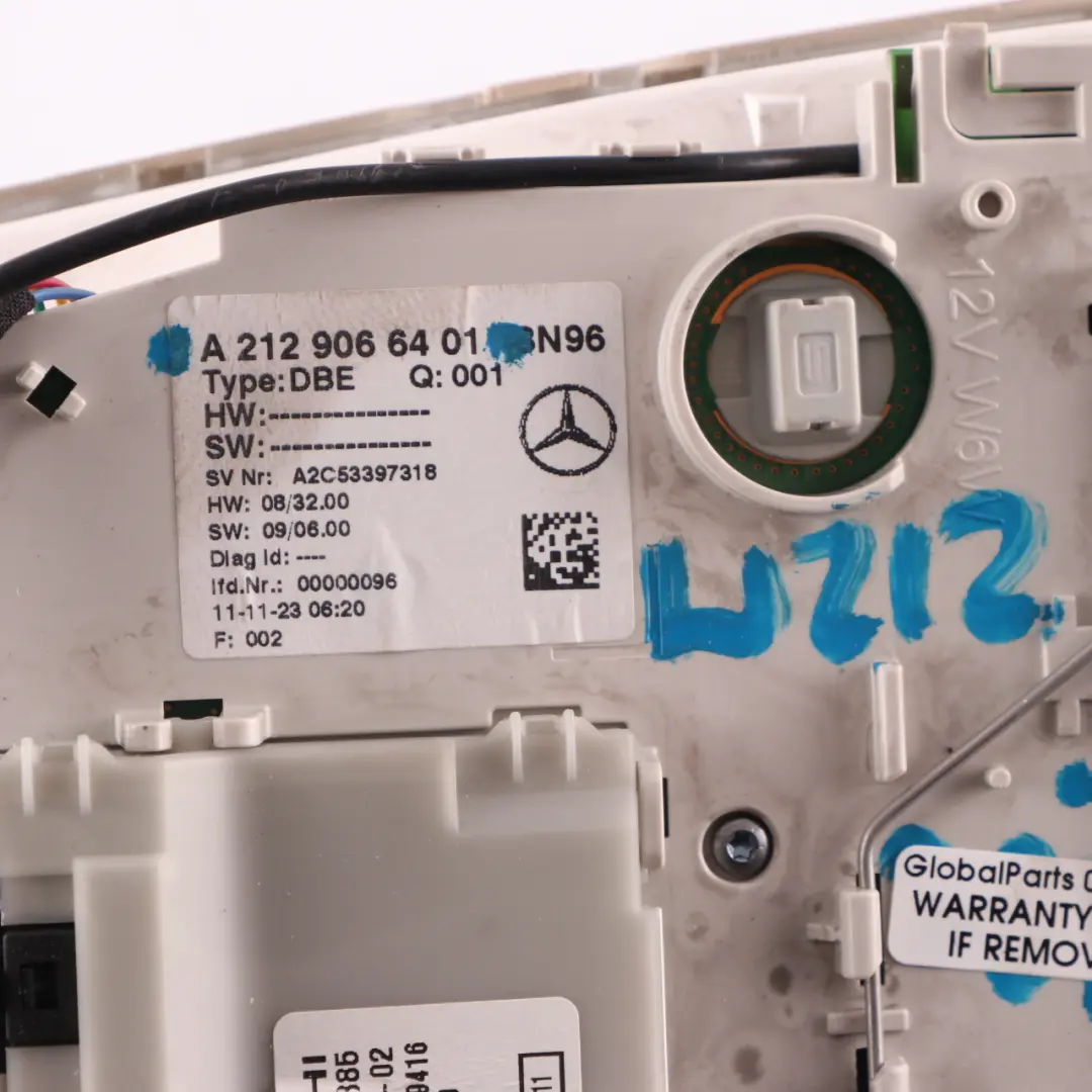 Roof Light Interior Front Reading Lamp Panel Beige to Mercedes W212 with Part number A2129066401 Mercedes W212 Roof Light Interior Front Reading Lamp Panel Beige - SKU A2129066401-2 - Part number A2129066401