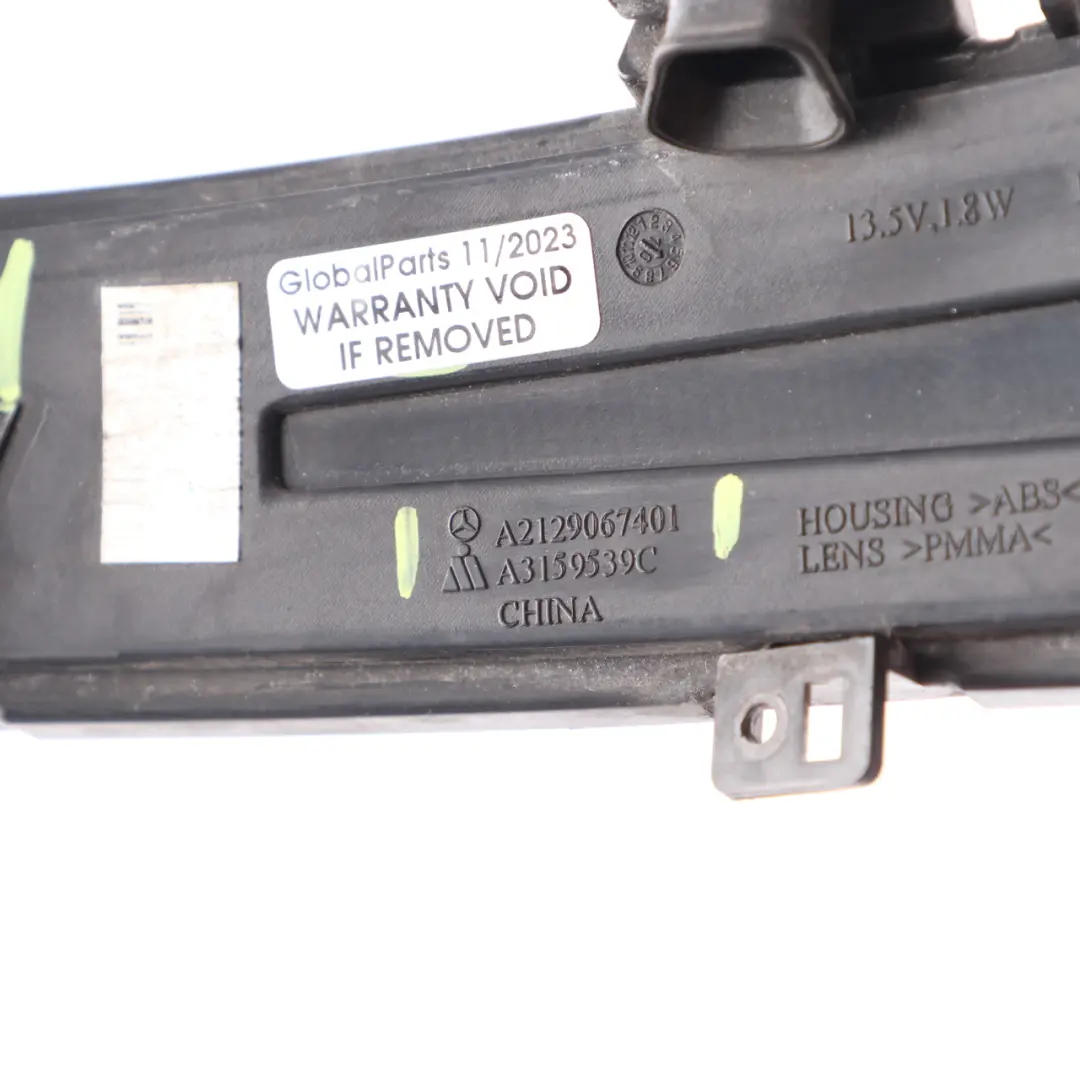 Wing Mirror Blinker Indicator Lamp Left N/S to Mercedes W204 W212 with Part number A2129067401 Mercedes W204 W212 Wing Mirror Blinker Indicator Lamp Left N/S - SKU A2129067401 - Part number A2129067401