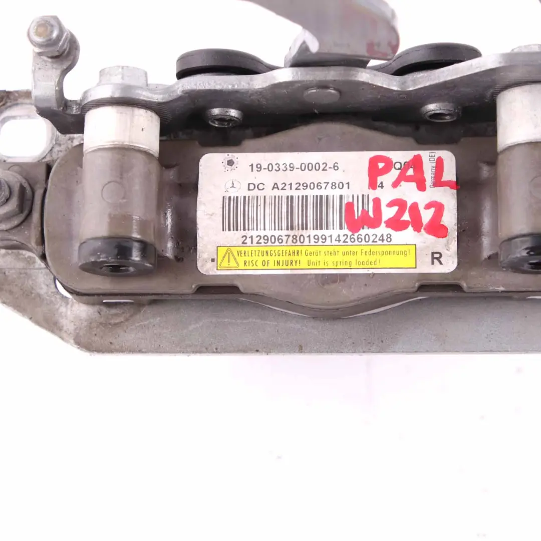  Bonnet Hinge Mercedes C207 W212 Right O/S Hood Pedestrian Protection Unit - SKU A2129067801-PAL - Part number A2129067801