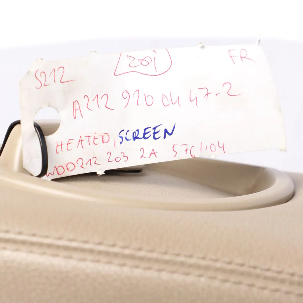  Front Seat Mercedes W212 S212 Right O/S Heated Leather Beige with Screen - SKU A2129100447-2 - Part number A2129100447