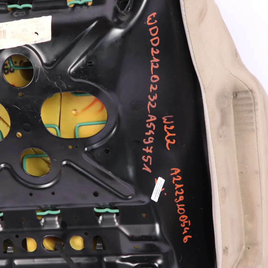 Front Seat Heated Left N/S Seat Cushion Covering Leather Beige to Mercedes W212 with Part number A2129100546 Mercedes W212 Front Seat Heated Left N/S Seat Cushion Covering Leather Beige - SKU A2129100546 - Part number A2129100546