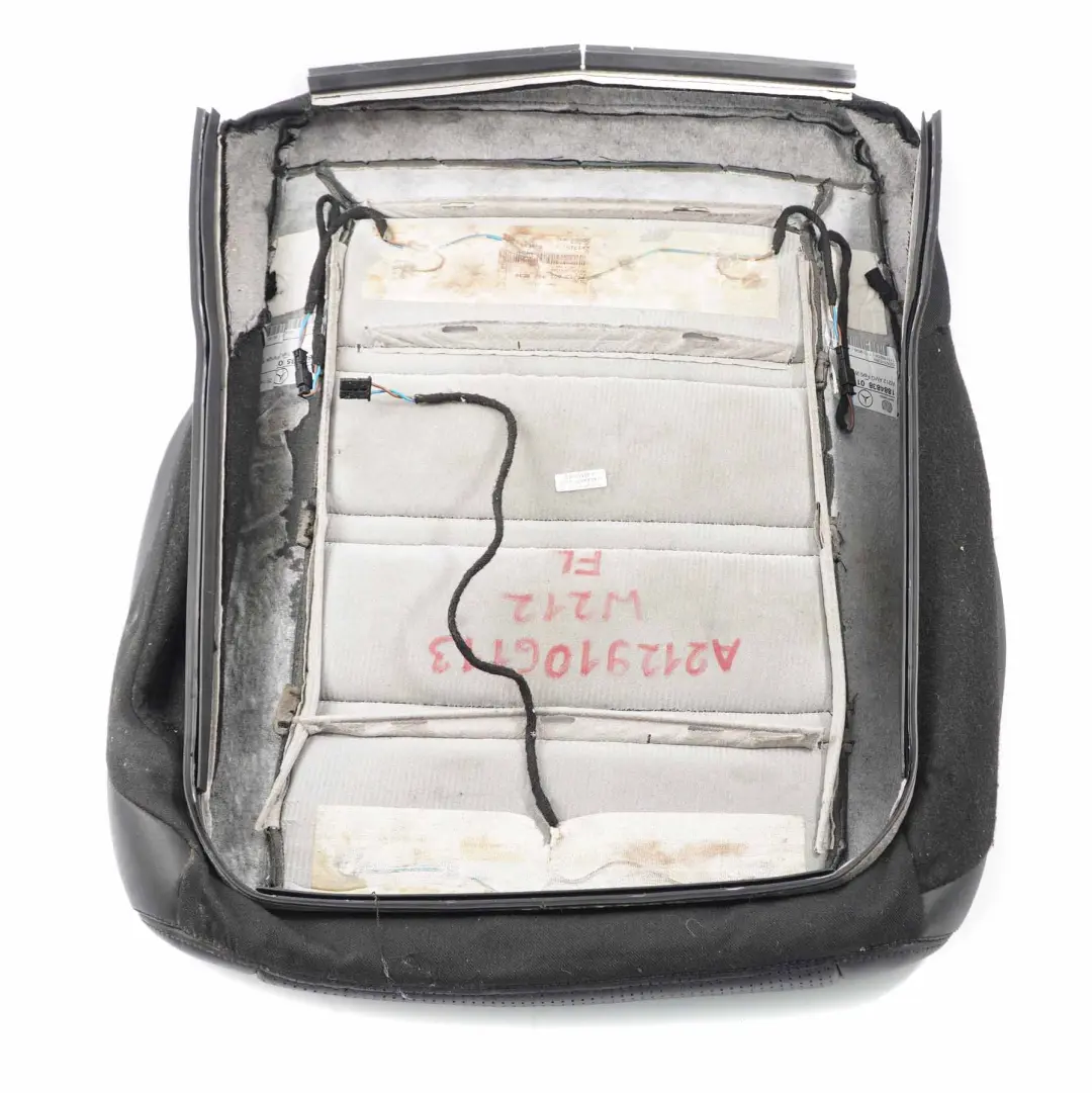 Mercedes W212 Seat Cover Front Left N/S Heated Sport Seat Leather Covering Black - SKU A2129106113 - Part number A2129106113