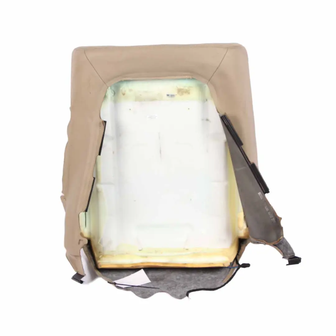 Mercedes W212 Seat Backrest Front Heated Left N/S Covering Leather Beige - SKU A2129106147 - Part number A2129106147