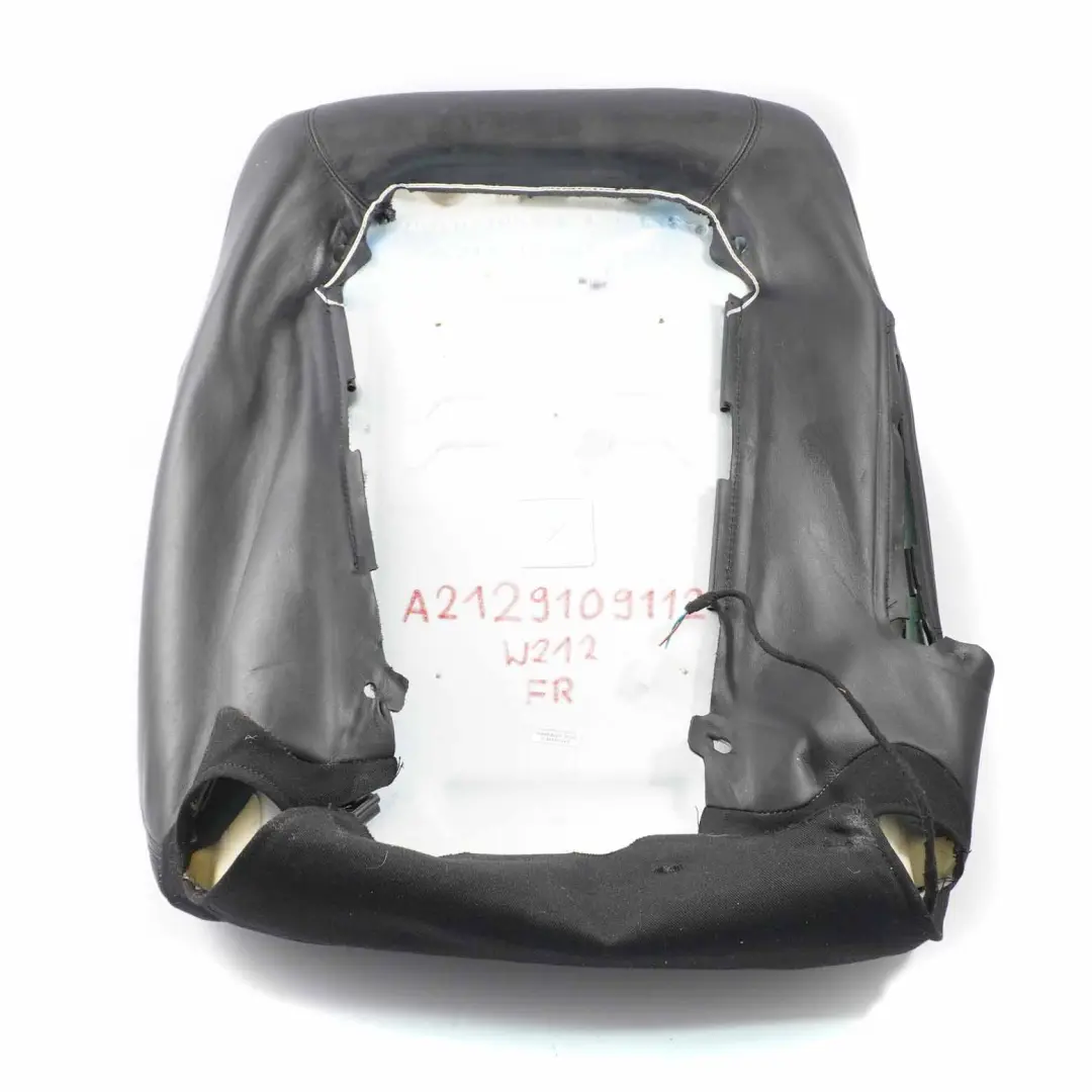 Mercedes W212 Seat Backrest Front Heated Right O/S Sport AMG Black Leather - SKU A2129109112 - Part number A2129109112