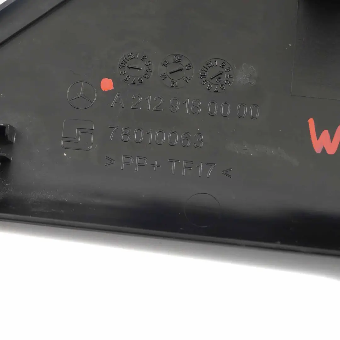 Mercedes W212 Seat Trim Front Left N/S Switch Panel Cover E-Class - SKU A2129180000-1 - Part number A2129180000