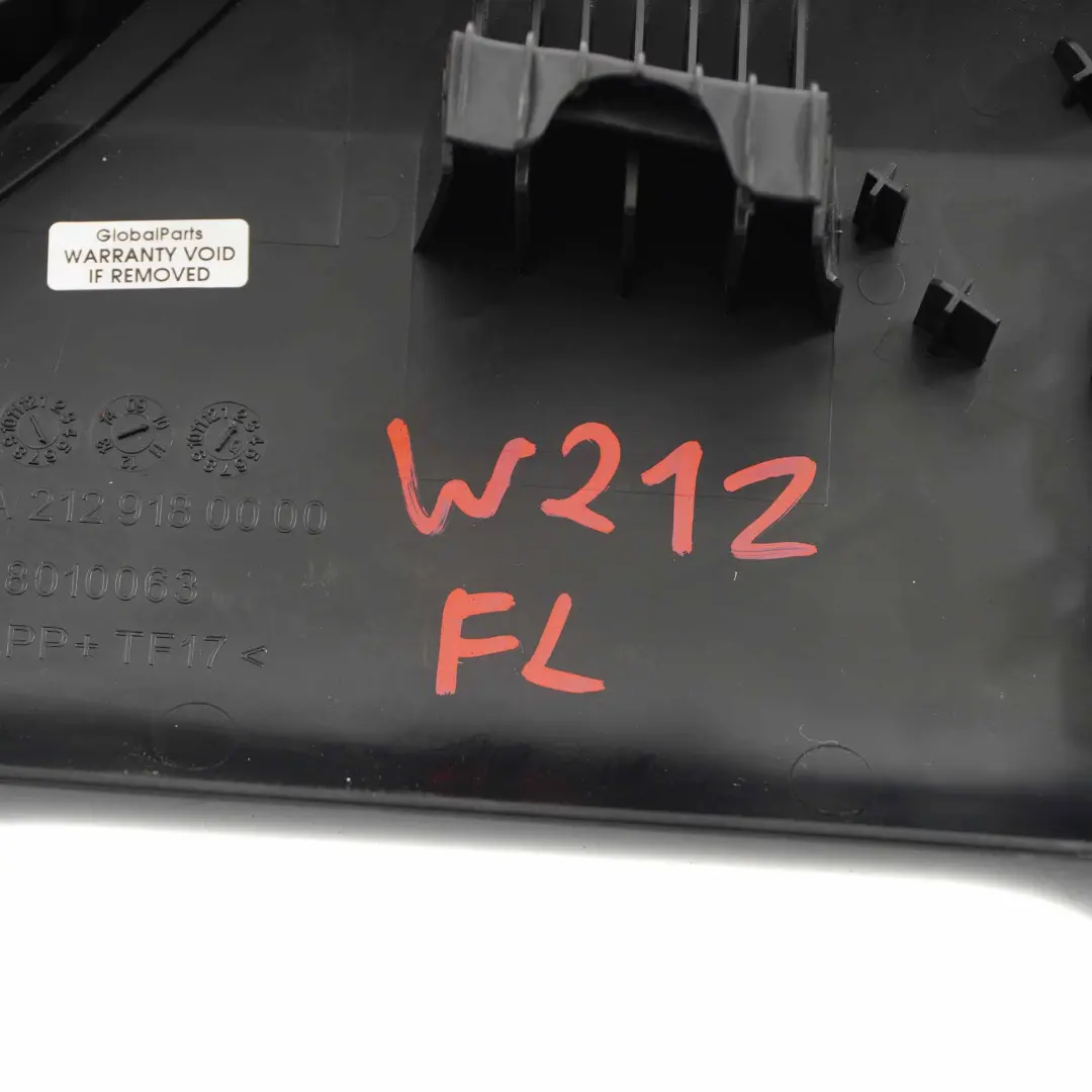  Mercecdes W212 Osłona Fotela Lewy Przód Czarna - SKU A2129180000 - Numer Części A2129180000