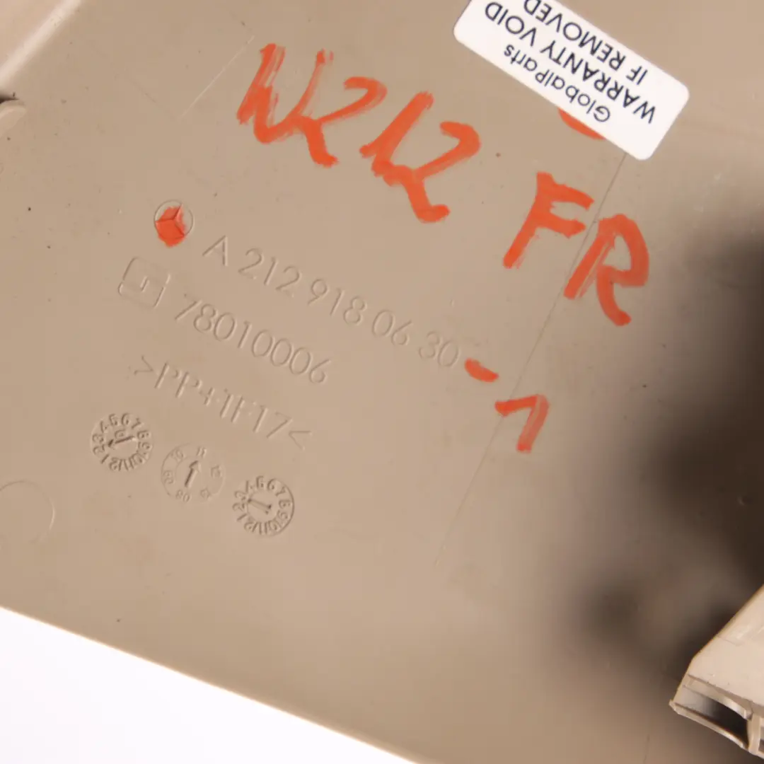 Trim Front Right O/S Panel Cover E-Class Beige to Mercedes W212 Seat with Part number A2129180630 Mercedes W212 Seat Trim Front Right O/S Panel Cover E-Class Beige - SKU A2129180630-1 - Part number A2129180630