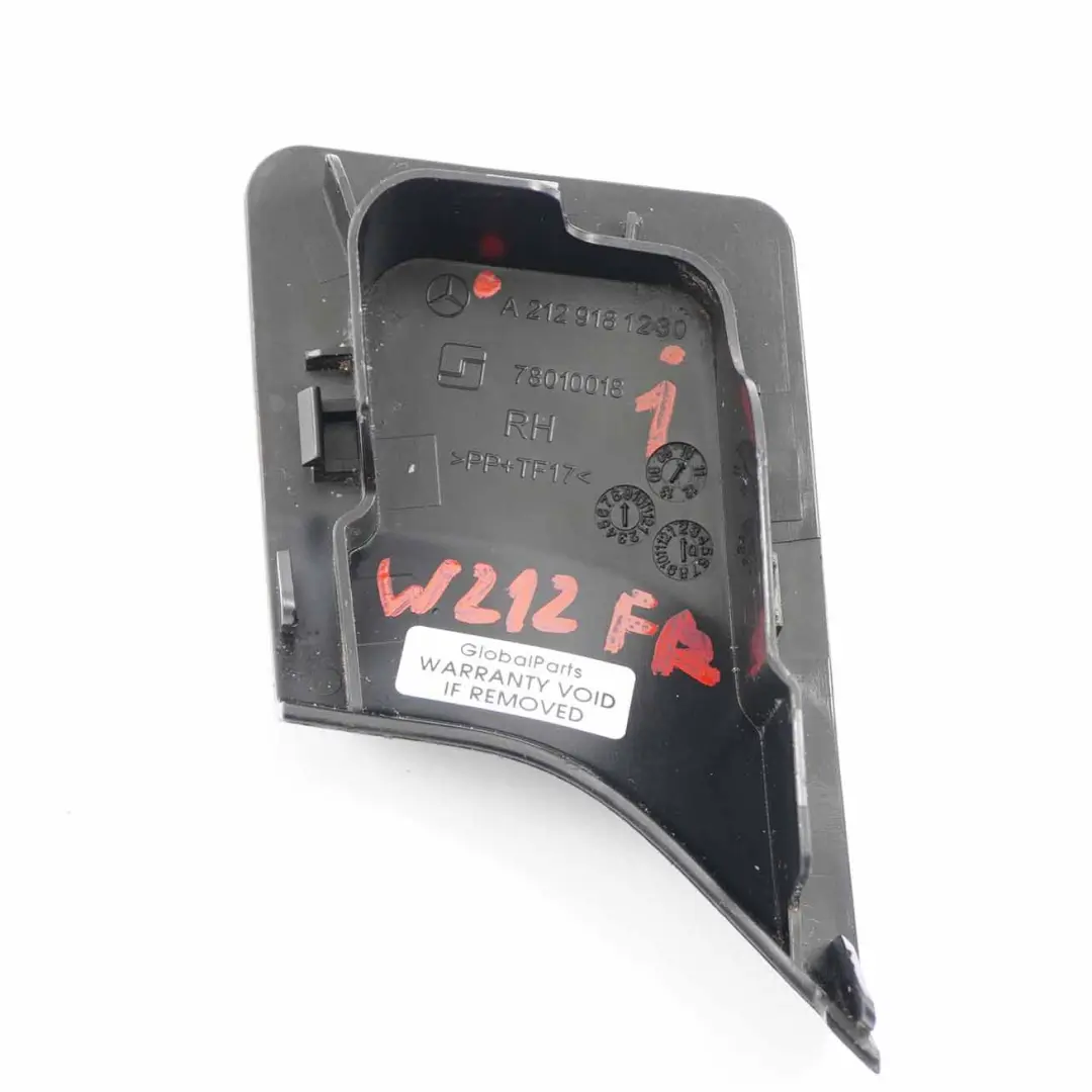 Mercedes W212 Sicherheitsgurt Abdeckung Halterung Vorne Rechts Schwarz - SKU A2129181230-1 - Teilenummer A2129181230
