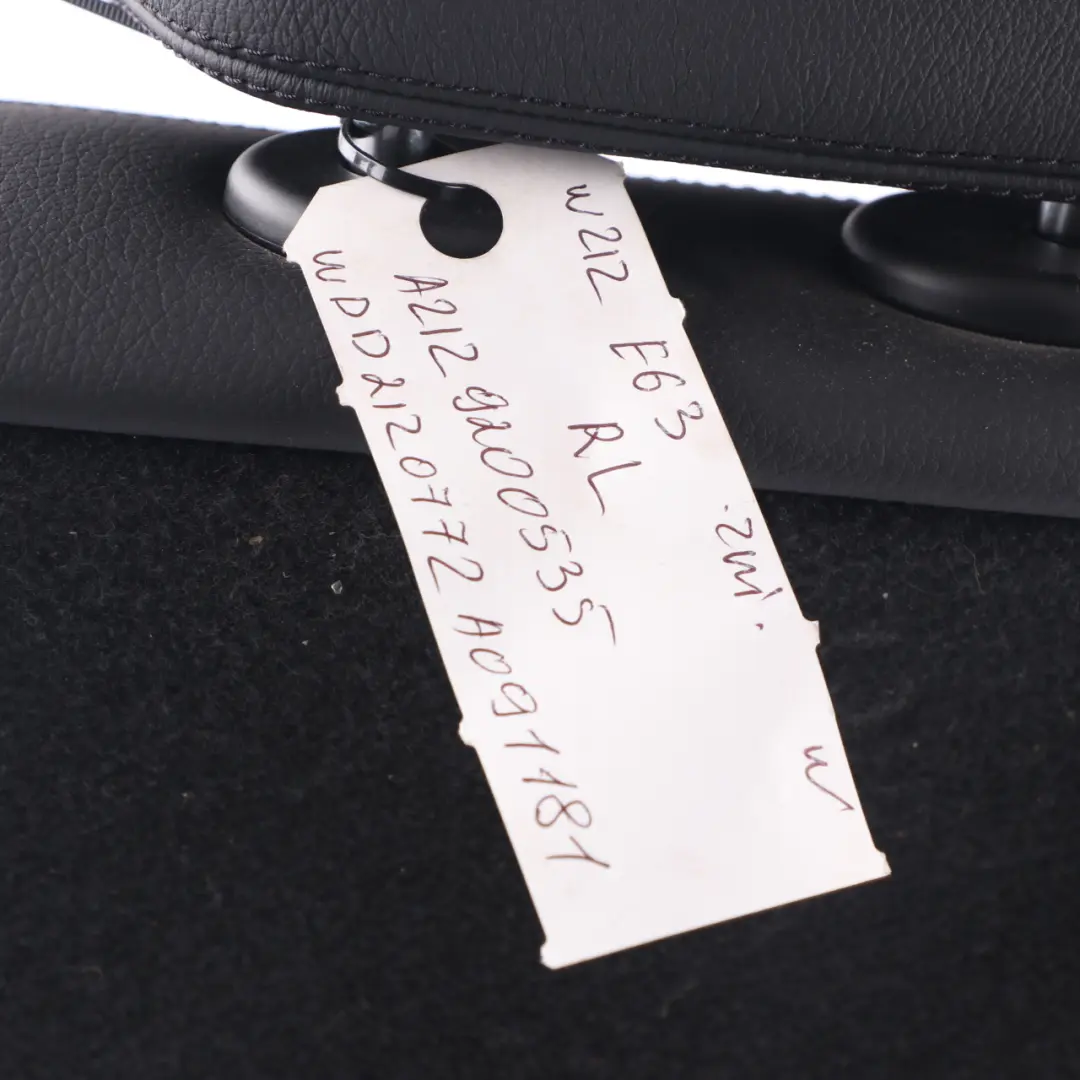 Backrest AMG Left N/S Rear Seat Back Cover Black Leather to Mercedes W212 Rear Seat with Part number A2129200535 Mercedes W212 Rear Seat Backrest AMG Left N/S Rear Seat Back Cover Black Leather - SKU A2129200535 - Part number A2129200535