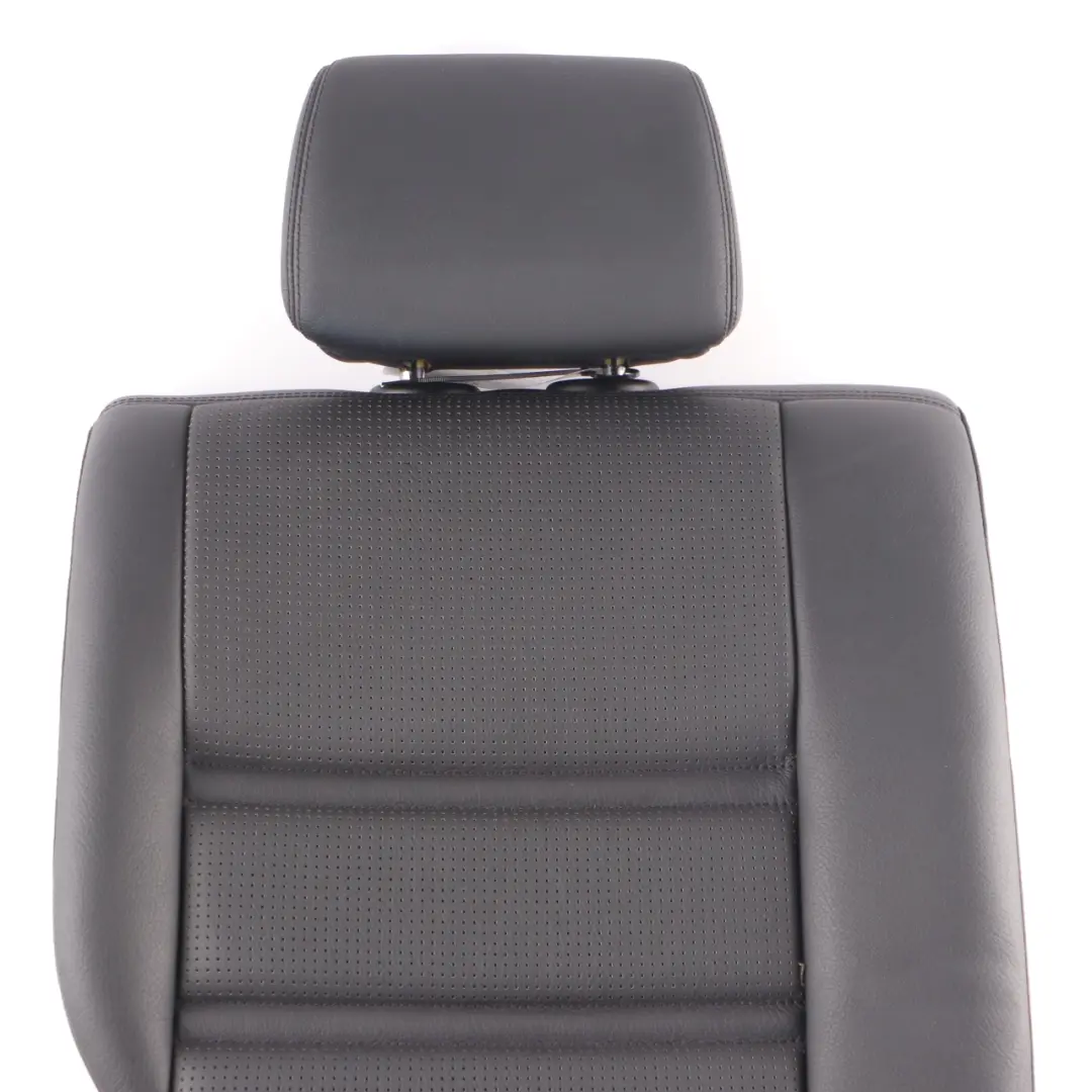 Backrest AMG Right O/S Rear Seat Cover Black Leather to Mercedes W212 Rear Seat with Part number A2129200735 Mercedes W212 Rear Seat Backrest AMG Right O/S Rear Seat Cover Black Leather - SKU A2129200735 - Part number A2129200735