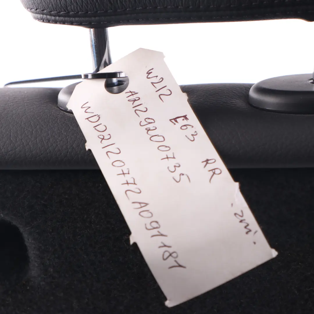 Backrest AMG Right O/S Rear Seat Cover Black Leather to Mercedes W212 Rear Seat with Part number A2129200735 Mercedes W212 Rear Seat Backrest AMG Right O/S Rear Seat Cover Black Leather - SKU A2129200735 - Part number A2129200735