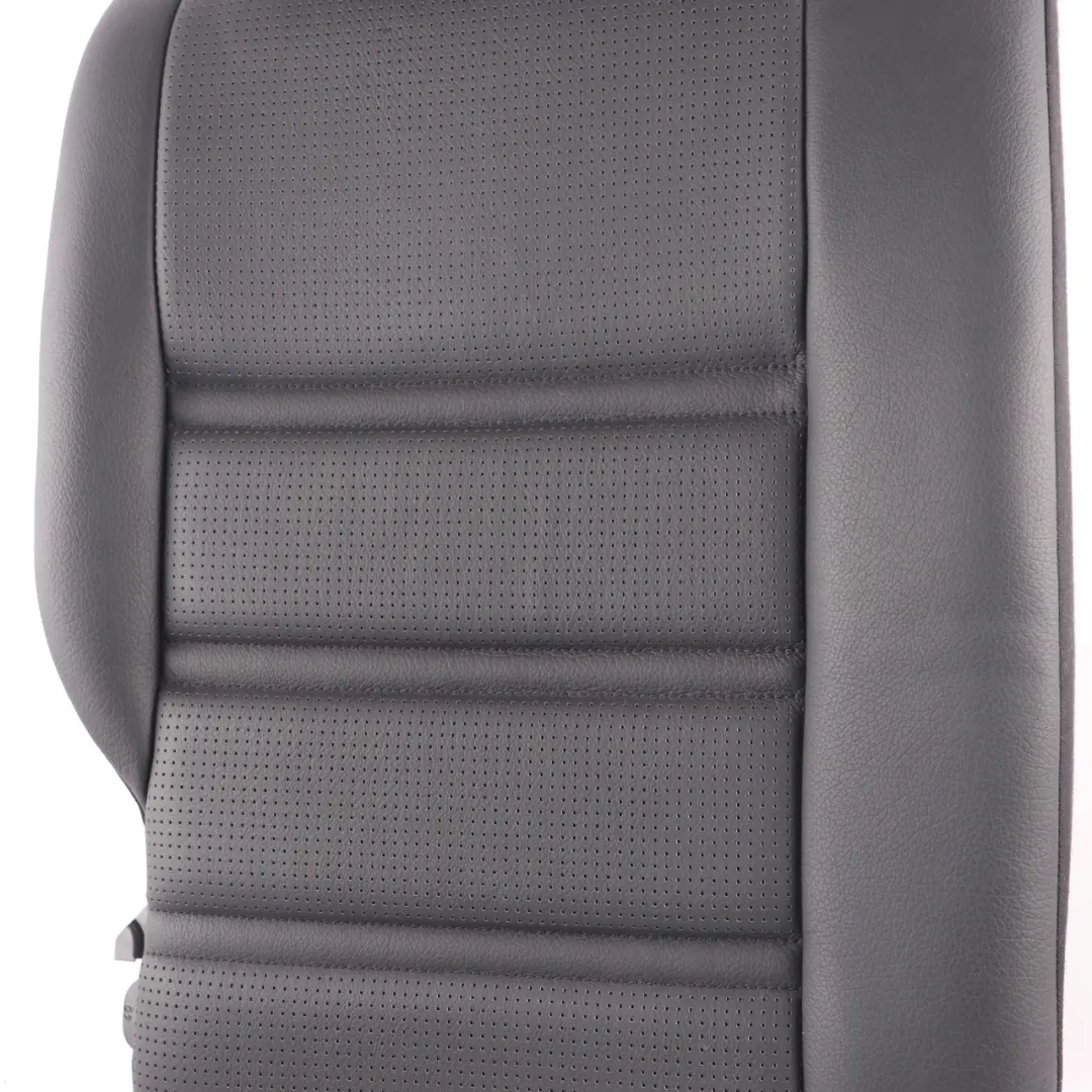 Backrest AMG Right O/S Rear Seat Cover Black Leather to Mercedes W212 Rear Seat with Part number A2129200735 Mercedes W212 Rear Seat Backrest AMG Right O/S Rear Seat Cover Black Leather - SKU A2129200735 - Part number A2129200735