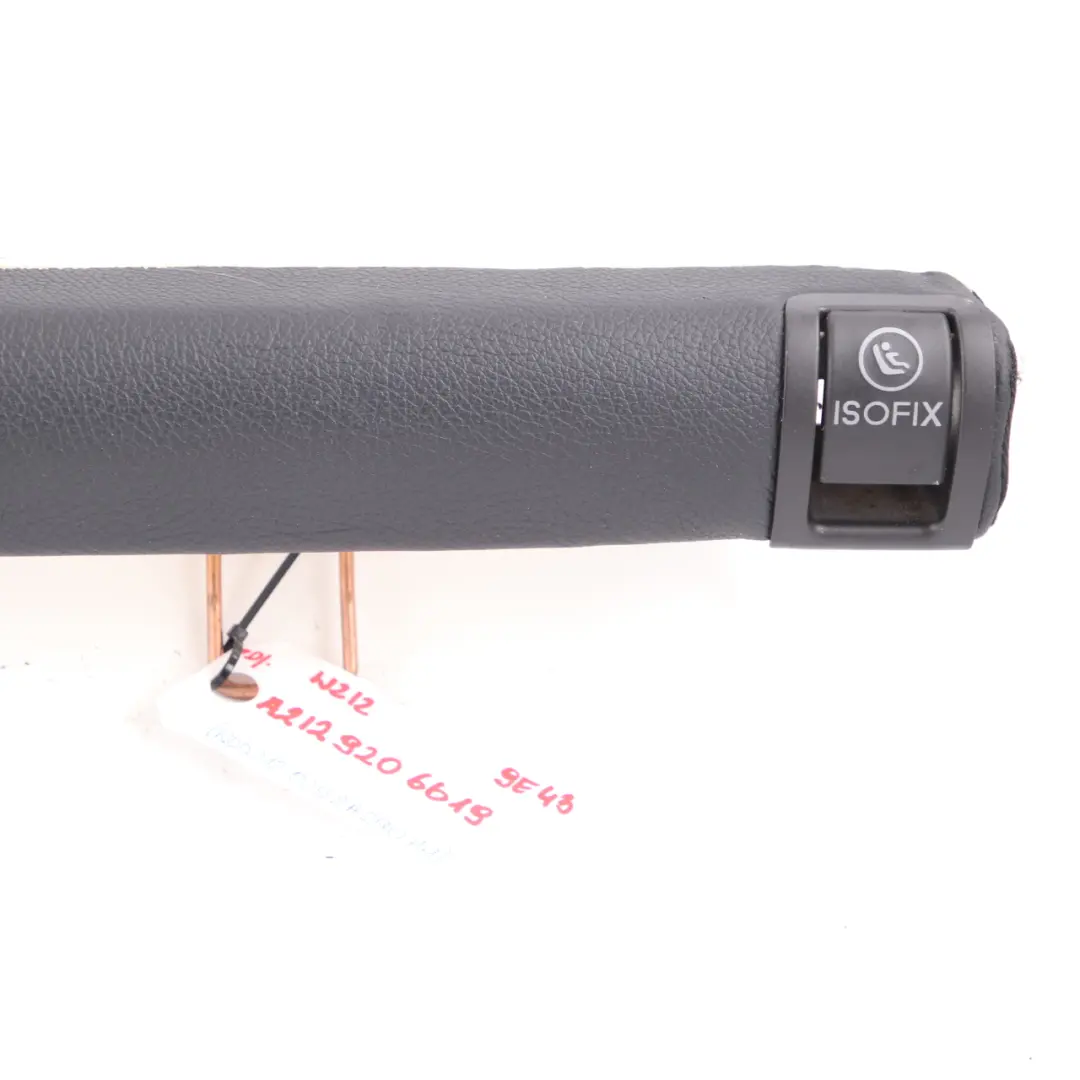 Bench Isofix Strip Couch Cover Estate Leather Black to Mercedes W212 Rear Seat with Part number A2129206619 Mercedes W212 Rear Seat Bench Isofix Strip Couch Cover Estate Leather Black - SKU A2129206619 - Part number A2129206619