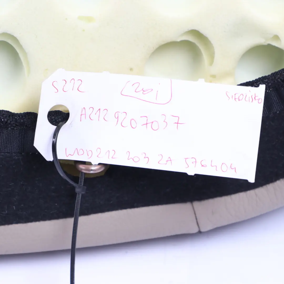 Bench Couch Covering Beige Leather to Mercedes W212 Saloon Estate Rear Seat with Part number A2129207037 Mercedes W212 Saloon Estate Rear Seat Bench Couch Covering Beige Leather - SKU A2129207037 - Part number A2129207037