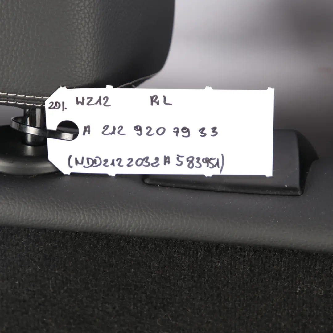 Backrest Estate Left N/S Cloth Imitation Leather Black to Mercedes W212 Rear Seat with Part number A2129207933 Mercedes W212 Rear Seat Backrest Estate Left N/S Cloth Imitation Leather Black - SKU A2129207933 - Part number A2129207933