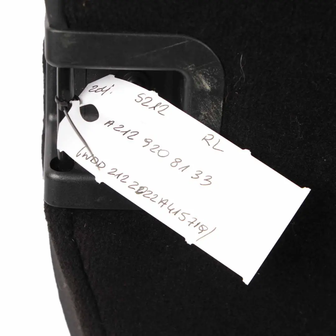 Mercedes S212 Estate Respaldo del asiento trasero izquierdo Cubierta cuero negro - SKU A2129208133 - Número de pieza A2129208133