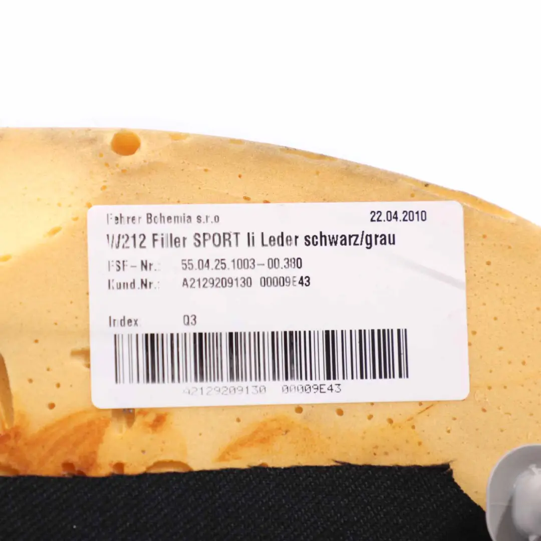  Panneau latéral Mercedes W212 Saloon Siège arrière gauche Finisher Cuir noir - SKU A2129209130 - Numéro de pièce A2129209130