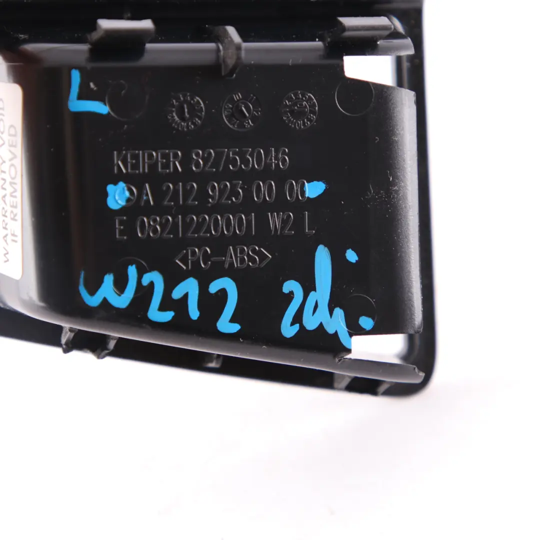 Mercedes W212 Trim Seat Rear Left N/S Cover Black - SKU A2129230000 - Part number A2129230000