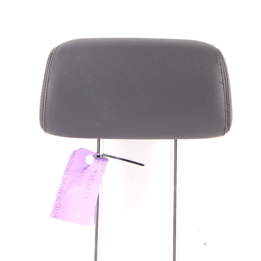 Headrest Rear Middle Central Black Leather Head Rest to Mercedes W212 Seat with Part number A2129700950 Mercedes W212 Seat Headrest Rear Middle Central Black Leather Head Rest - SKU A2129700950-1 - Part number A2129700950